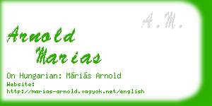 arnold marias business card