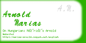 arnold marias business card